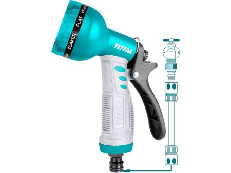 Postřikovač zahradní - sprcha, 9funkční, ABS