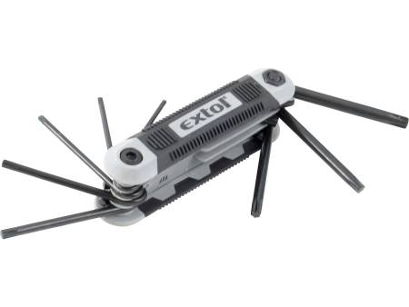 ZRUŠENO! Nahrazeno výrobkem 66016, klíče TORX, sada 8ks, C.V., T 9-10-15-20-25-27-30-40, CrV