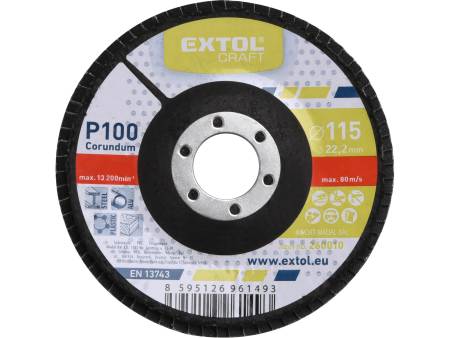 ZRUŠENO! Nahrazeno výrobkem 8803465 kotouč lamelový šikmý korundový, P100, O 115mm