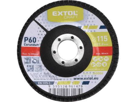 ZRUŠENO! Nahrazeno výrobkem 8803463 kotouč lamelový šikmý korundový, P60, O 115mm