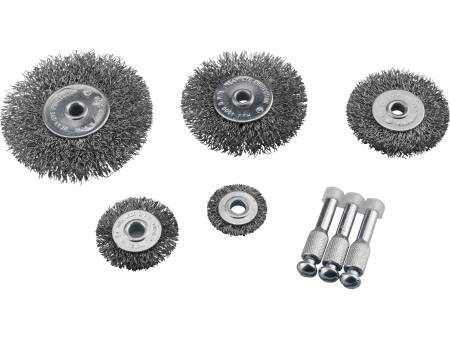kartáče okružní ocelové, sada 5ks, O 25-38-50-63-75mm
