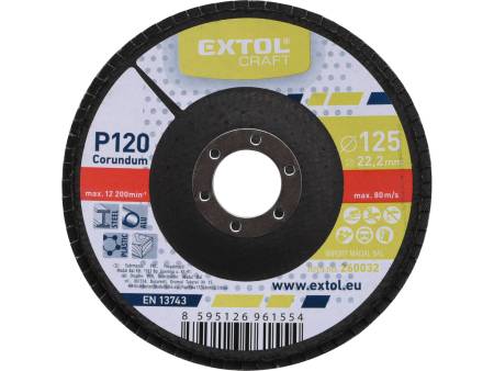 ZRUŠENO! Nahrazeno výrobkem 8803476 kotouč lamelový šikmý korundový, P120, O 125mm