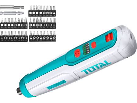 Šroubovák AKU mini, 4V, USB nabíjení, se sadou bitů, neobsahuje USB kabel