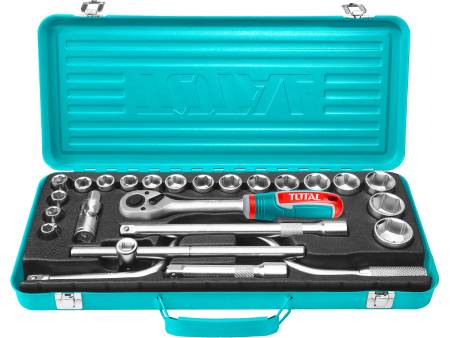 Hlavice nástrčné, sada 24ks, 1/2"