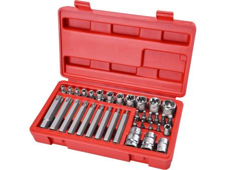 hlavice a hroty Torx sada 35ks, 1/4',3/8', 1/2', CrV