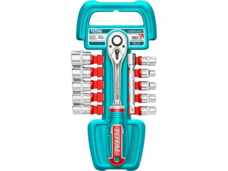 Hlavice nástrčné 1/2", sada 12ks, industrial, CrV