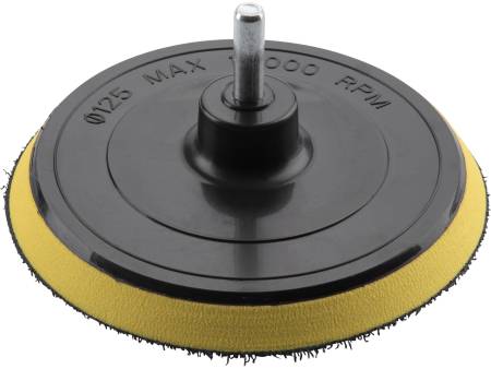 nosič brusných výseků, do vrtačky - suchý zip, O 125mm, stopka 8mm