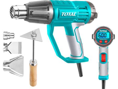 Pistole horkovzdušná s LCD displejem, 2000W, industrial