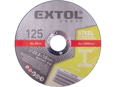 kotouč řezný na kov 20ks, O 125x1,0x22,2mm