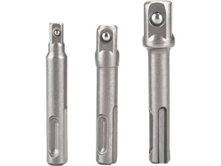 adaptéry sada 3ks z SDS PLUS na čtyřhran, 1/4"-3/8"-1/2", CrV