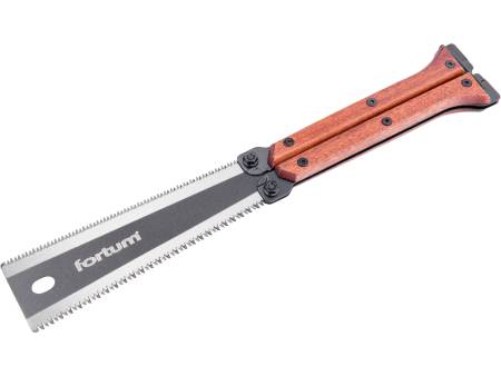 pila zavírací/kapesní dvoubřitá, 300mm s dřevěnou rukojetí