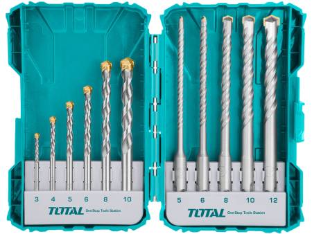 Vrtáky do betonu, sada 11ks, industrial