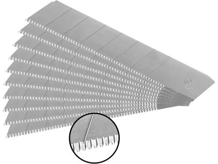 břity ulamovací se zoubkovým ostřím 10ks, 18mm(tl.0,5mm/7s), SK5