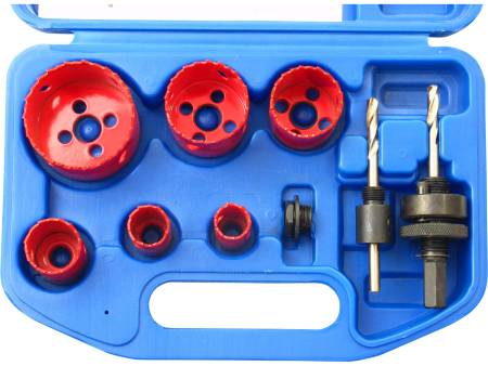 ZRUŠENO! Nahrazeno výrobkem 8801602, vrtáky korunkové HSS/ Bi-metal, sada 9ks