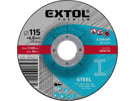 kotouč brusný na ocel, O 115x6,0x22,2mm