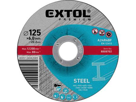 kotouč brusný na ocel, O 125x6,0x22,2mm