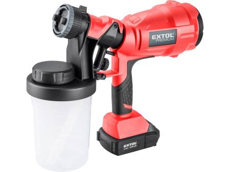 pistole stříkací HVLP aku SHARE20V, 20V Li-ion, 2Ah