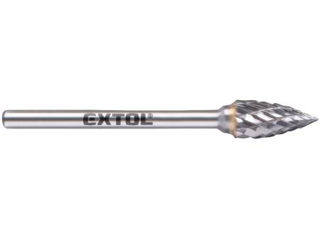 fréza karbidová, ostrý oblouk, ⌀6x13mm, ⌀stopky 3mm, sek střední (double-cut)