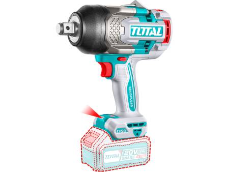 Utahovák rázový AKU  3/4", BRUSHLESS, 1350Nm, 20V Li-ion, industrial, bez baterie a nabíječky