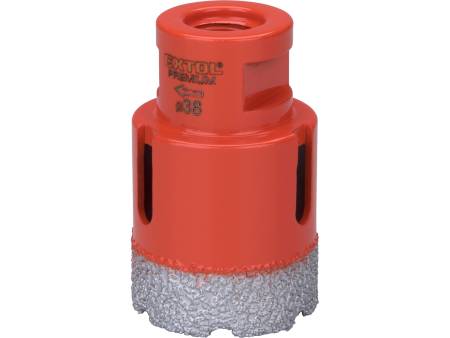 korunka vykružovací diamantová, O 38mm, závit M14