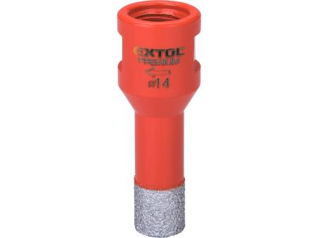 korunka vykružovací diamantová, O 14mm, závit M14