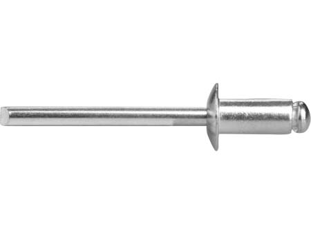 nýty trhací hliníkové sada 500ks, O 4,8x9,6mm plochá hlava