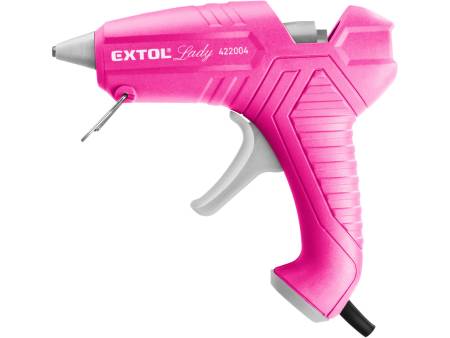pistole tavná lepící, ⌀11mm, 40W, růžová, EXTOL LADY