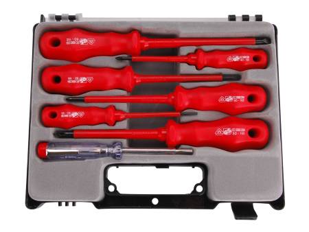 ZRUŠENO! Nahrazeno výrobkem 53087, šroubováky elektrikářské se zkoušečkou, sada 7ks