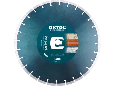 kotouč diamantový řezný segmentový na BETON, suché řezání, O 400x25,4x3,6mm