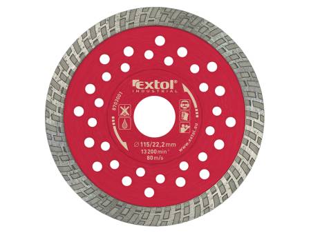 ZRUŠENO! Nahrazeno výrobkem 8703055, kotouč diamantový řezný turbo Fast Cut, 230x22.2mm, suché i mokré řezání, max. hloubka řezu 55mm, šířka segm. 2,6mm, 230x22.2mm