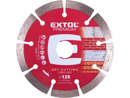 ZRUŠENO! Nahrazeno výrobkem 8803012 kotouč diamantový řezný, segmentový Long Life - suché řezání, 125x22,2x2mm