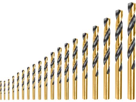 Vrtáky do kovu, HSS, sada 19ks