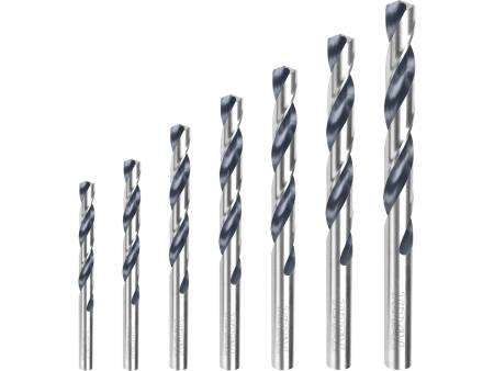 Vrtáky do kovu, HSS, sada 7ks, industrial
