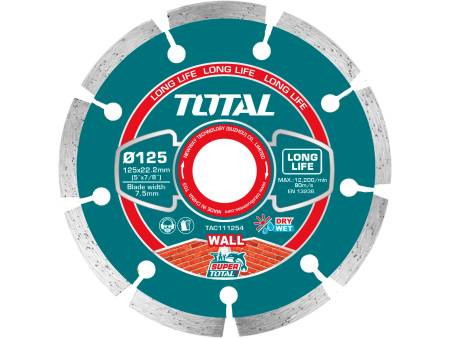 Kotouč diamantový řezný segmentový, Fast cut, suché i mokré řezání, 125mm, industrial